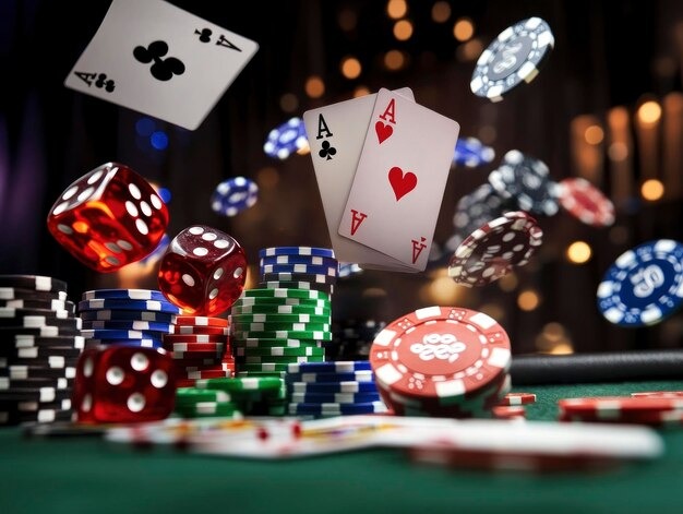Live casino gaming table with multiple players